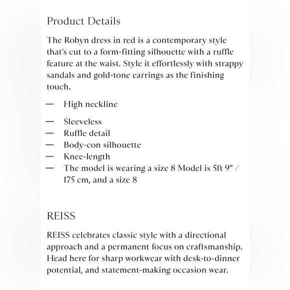 NWT REISS Robyn Ruffle Side Bodycon Dress In Red. $370 - Picture 13 of 14